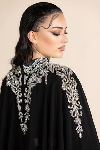 Elegant Unique Gown Abaya – Black