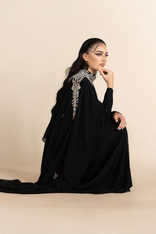 Elegant Unique Gown Abaya – Black