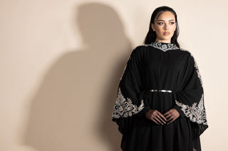 Shadow Star Embellished Abaya – Black