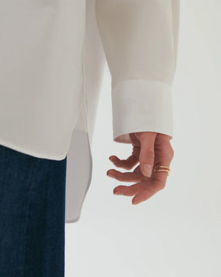 Lio Cotton Oversized Shirt - White