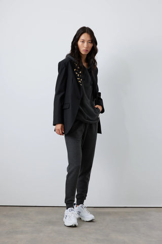 Maxim Embellished Oversized Blazer – Black