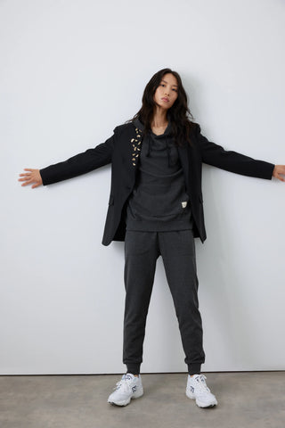 Maxim Embellished Oversized Blazer – Black