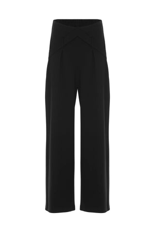 Studio V Wide-Leg Trousers – Black