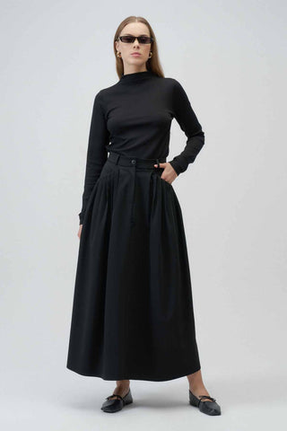 Twilight Silhouette Flared Skirt – Black