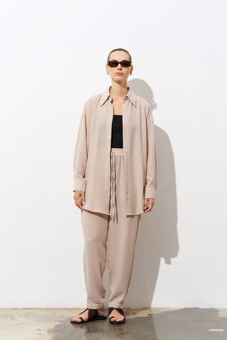 Lina Linen Beige Shirt