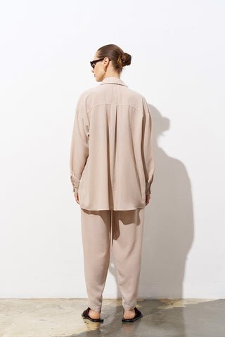 Lina Linen Beige Shirt