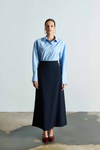 Blaire Striped Blue Navy Skirt
