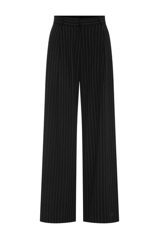 Blaire Pinstripe Black Palazzo Pants