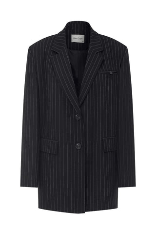 Blaire Striped Black Blazer