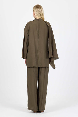 Mocha Flow Set with Detachable Cape - Khaki