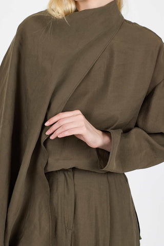 Mocha Flow Set with Detachable Cape - Khaki
