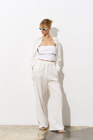 Maria Linen White Shirt