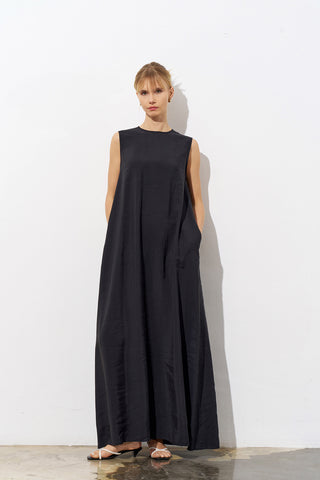 Nipple Sleeveless Black Dress