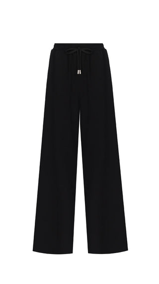 Barreto Wide-Leg Trousers – Black