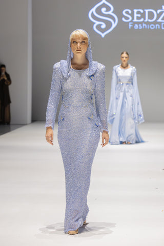 Ivory Bloom The Power of Pain Gown – Light Blue