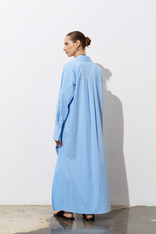 Bella Maxi Poplin Tunic – Blue