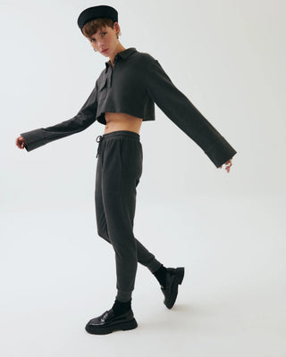 Izzy Knit Joggers – Dark Grey