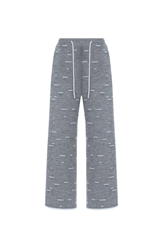 Galata Knit Drawstring Trousers – Grey