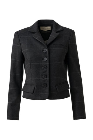 Mila Short Buttoned Jacket – Dark Grey