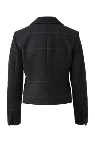 Mila Short Buttoned Jacket – Dark Grey