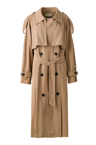 Inara Retro Trench Coat – Beige