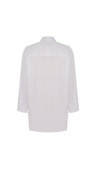 Lui Oversized Cotton Shirt - White