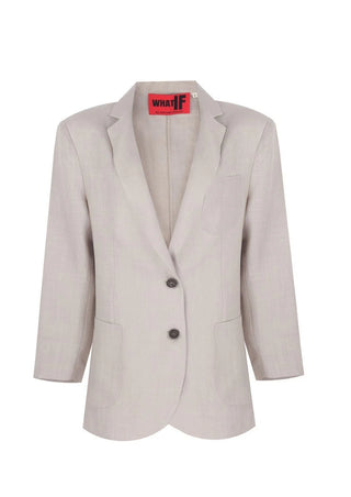 Boyfriend Linen Blazer – Natural