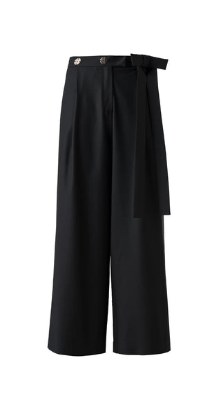 Chazan Wide-Leg Pants – Black