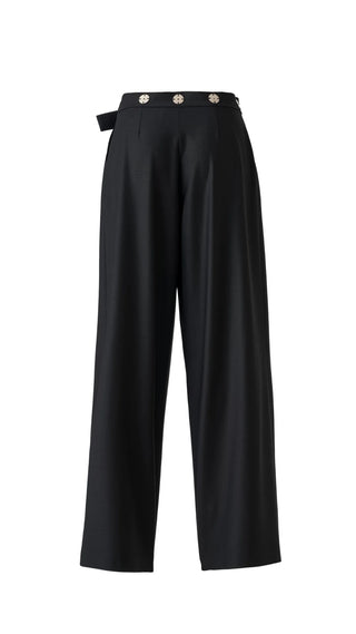 Chazan Wide-Leg Pants – Black