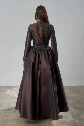 Embellished Princess Ball Gown – Brown