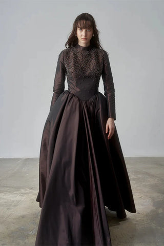 Embellished Princess Ball Gown – Brown