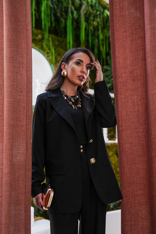 Zayn Modal Suit Set – Black