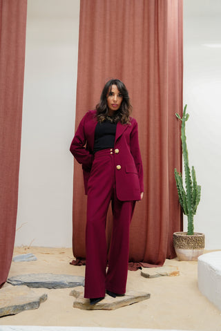 Zayn Modal Suit Set – Bordeaux