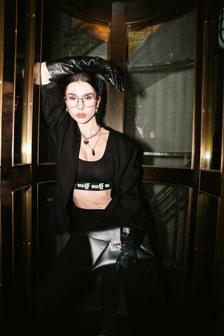 Studio V Wide-Leg Trousers – Black