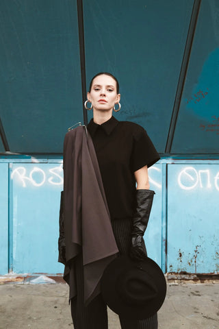 Studio Collared Blouse – Black