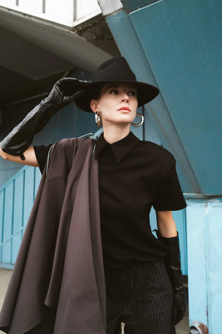 Studio Collared Blouse – Black