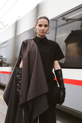 Studio Collared Blouse – Black