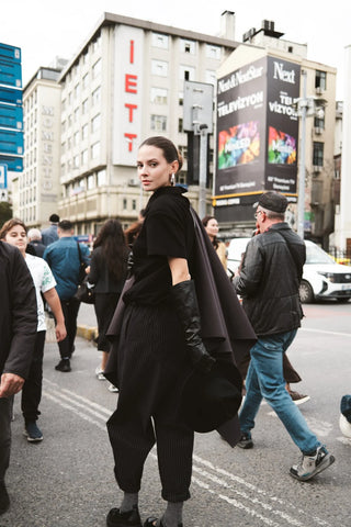 Valentino Striped Barrel Trousers – Black