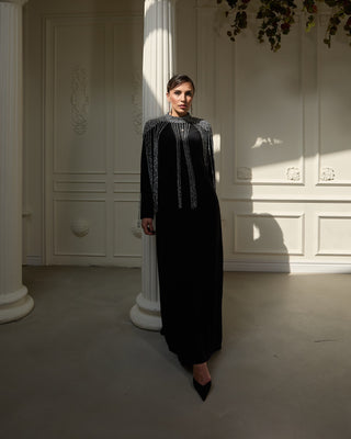 Платье Statement Crystal Cape – черное