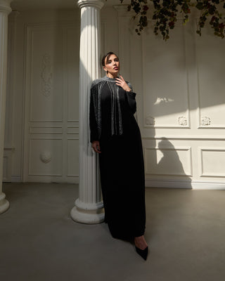 Платье Statement Crystal Cape – черное