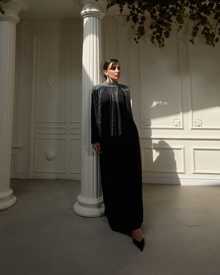 Платье Statement Crystal Cape – черное