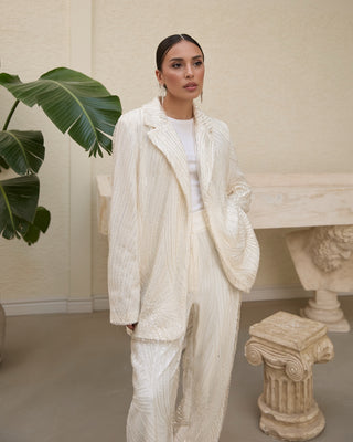 Luxe Embellished Co-Ord Set – Ivory