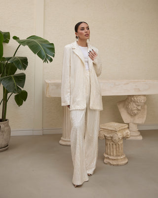 Luxe Embellished Co-Ord Set – Ivory