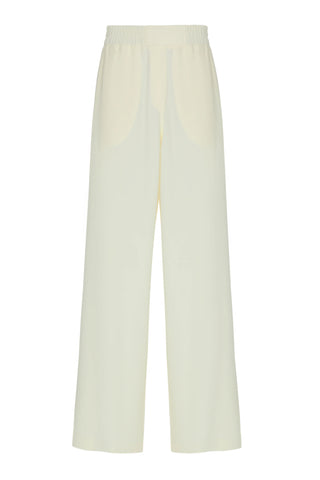 Glide Satinaria Straight-Leg Trousers – Ecru