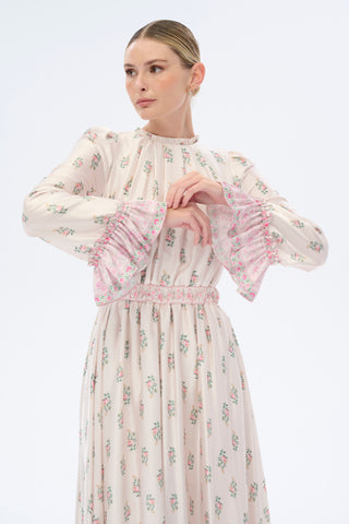 Blush Garden Vintage Maxi Dress