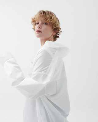 Lio Cotton Oversized Shirt - White
