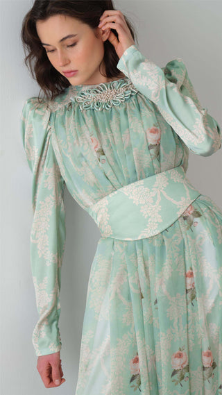 Corset Detail Maxi Dress – Mint