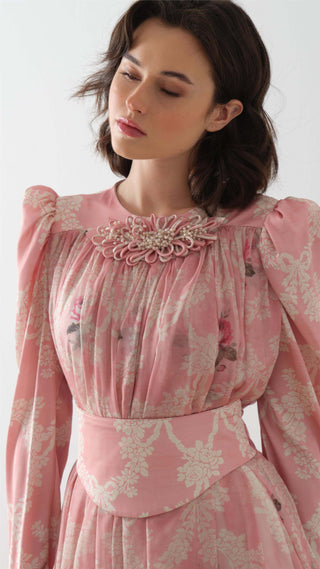 Corset Detail Maxi Dress – Salmon