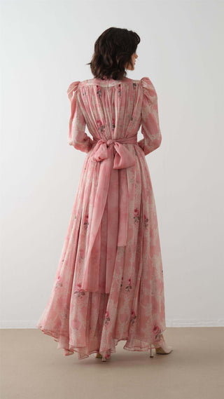 Corset Detail Maxi Dress – Salmon