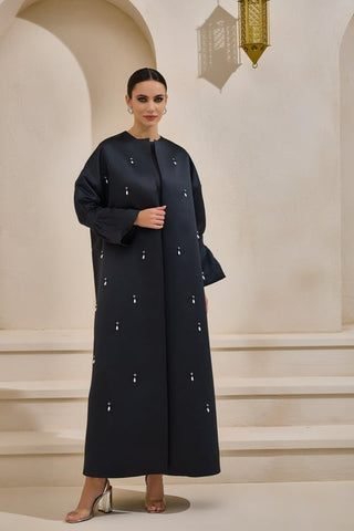 Bella Satin Abaya – Black
